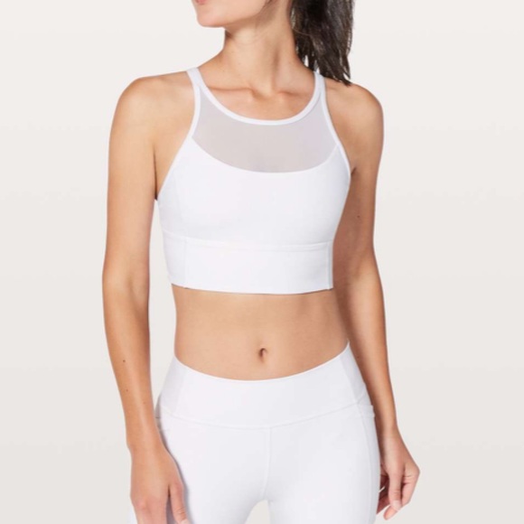 lululemon athletica Other - Lululemon Clip In Long Line Bra Size 2 White⭐️